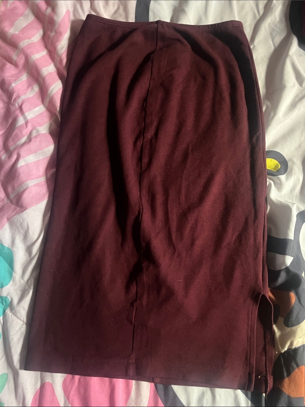 American Apparel Deep Wine Pencil Skirt